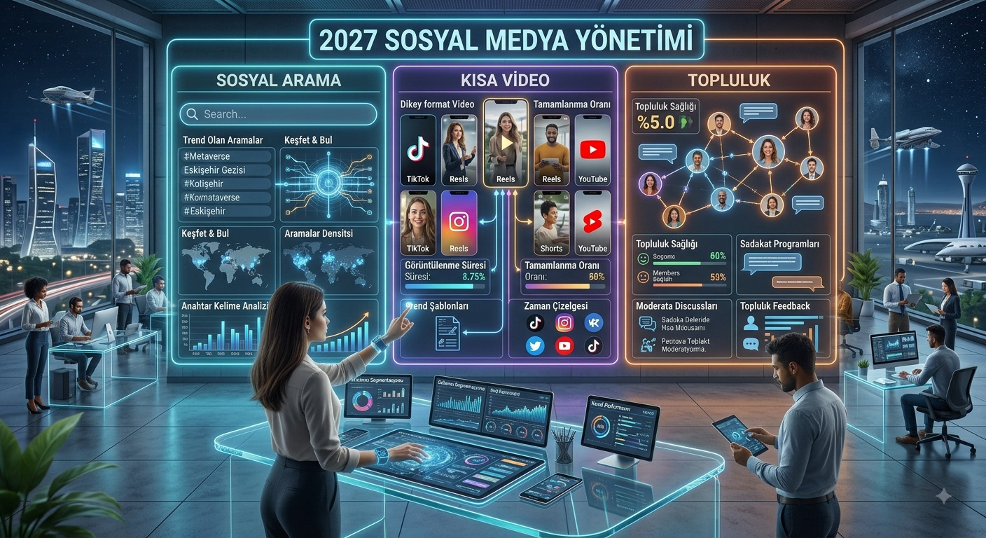 2027 Sosyal Medya Yönetimi, Sosyal Arama, Kısa Video ve Topluluk