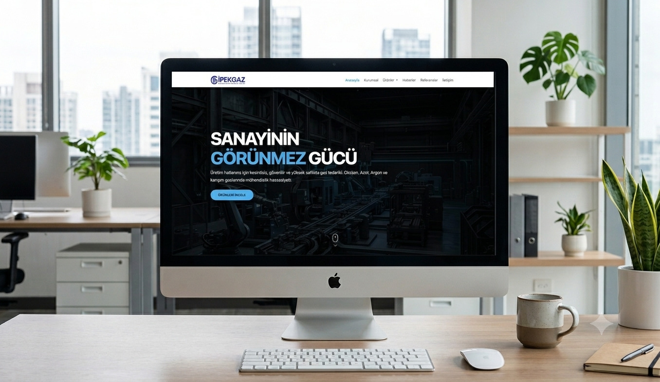 İpek Endüstriyel Gazlar Web Tasarım Projesi | Gaz Sektörü Web Sitesi