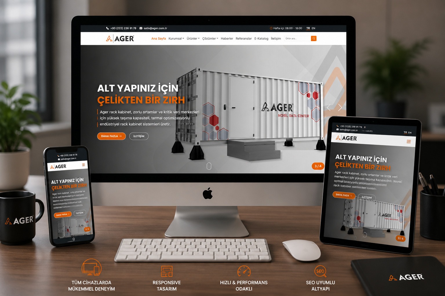 Ager Rack Kabinet Web Tasarım Projesi | Kurumsal Web Sitesi