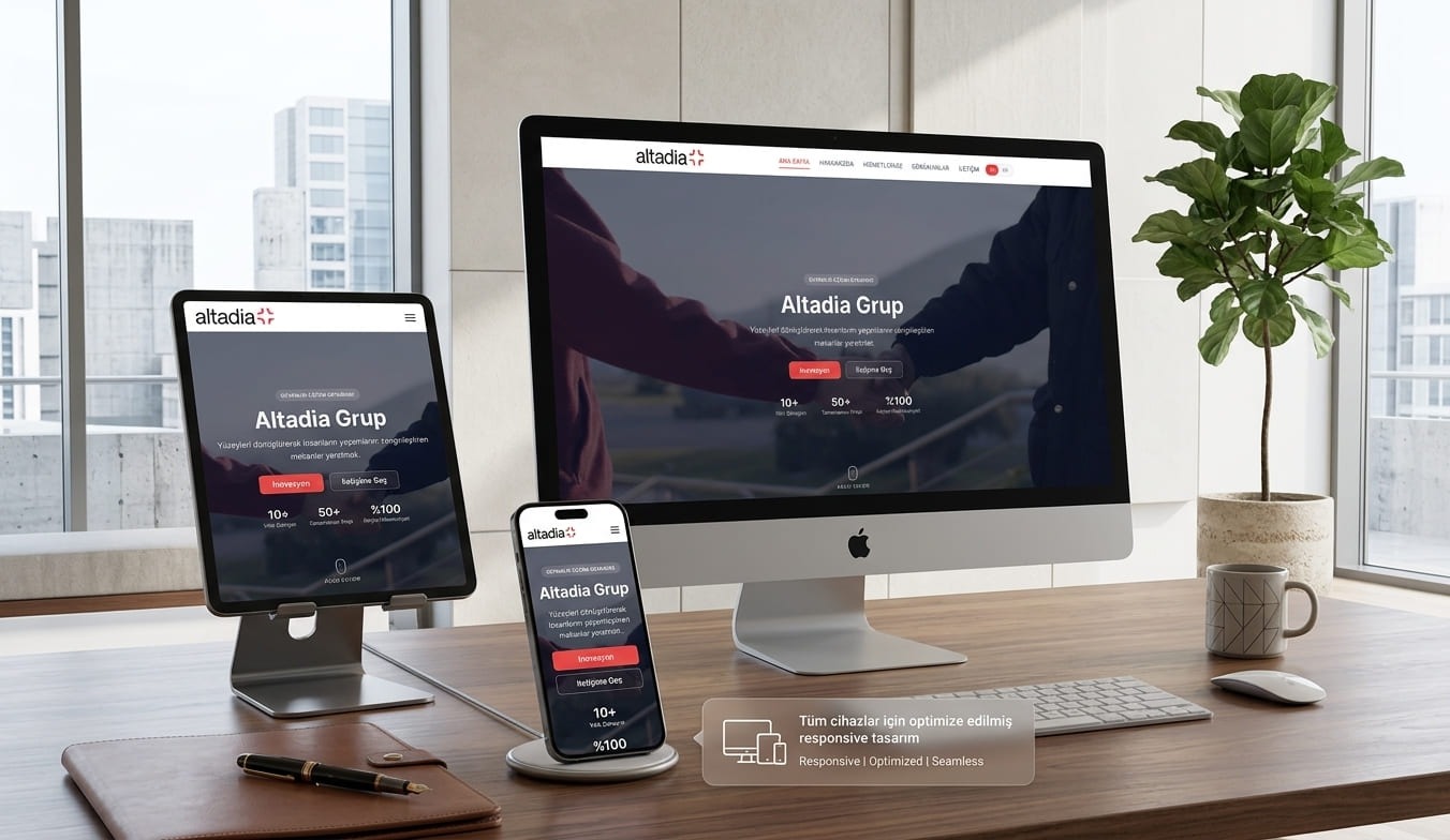 Altadia Web Tasarım Projesi | Kurumsal Web Sitesi